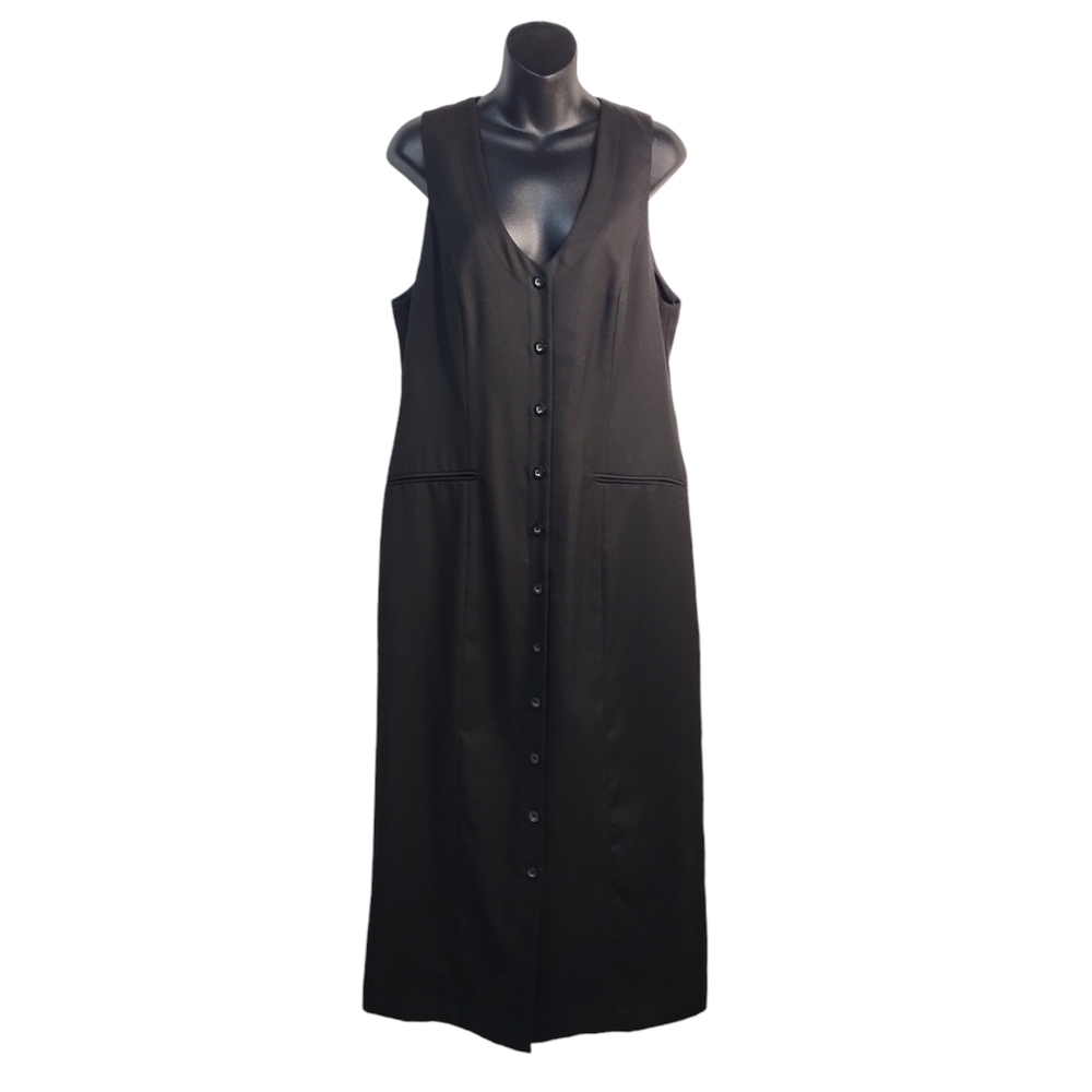 Worthington Dress Women's Black Long Vest Dress Size 10